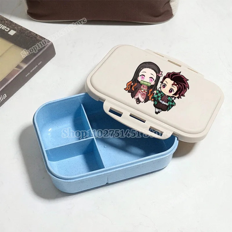 Anime Demon Slayer Bento Lunch Box Cartoon Print Food Storage Containers School Work Lunchbox Foods Warmer Boxes Unisex Gift