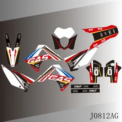 Voor Gas Gas GASGAS EC 125 200 250 300 450 2010 2011 Grafische Decals Stickers Achtergrond Aangepast Nummer