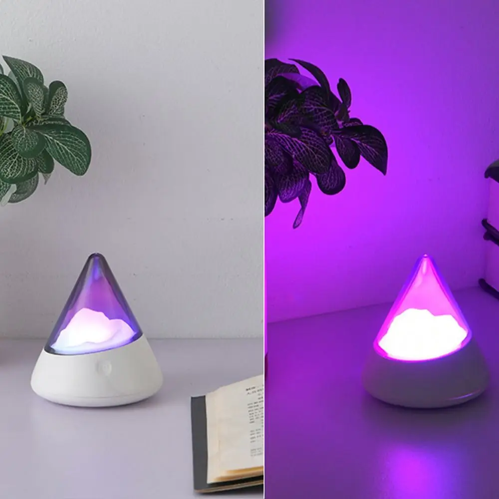 Veilleuse à Ondulation de l'Eau, Rechargeable par USB, Lumière Douce, Colorée, Gradation RVB, pour Table de oral et, Lecture