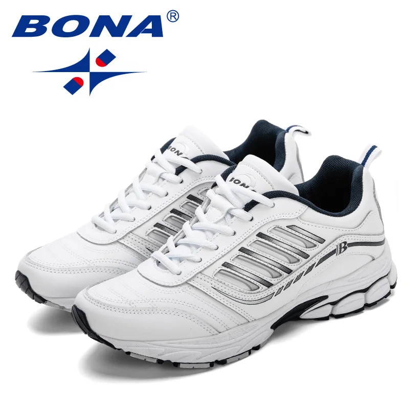 BONA New Most Popular Style Men Running Shoes Outdoor Walking Sneakers Comfortable Athletic Shoes Men  For Sport