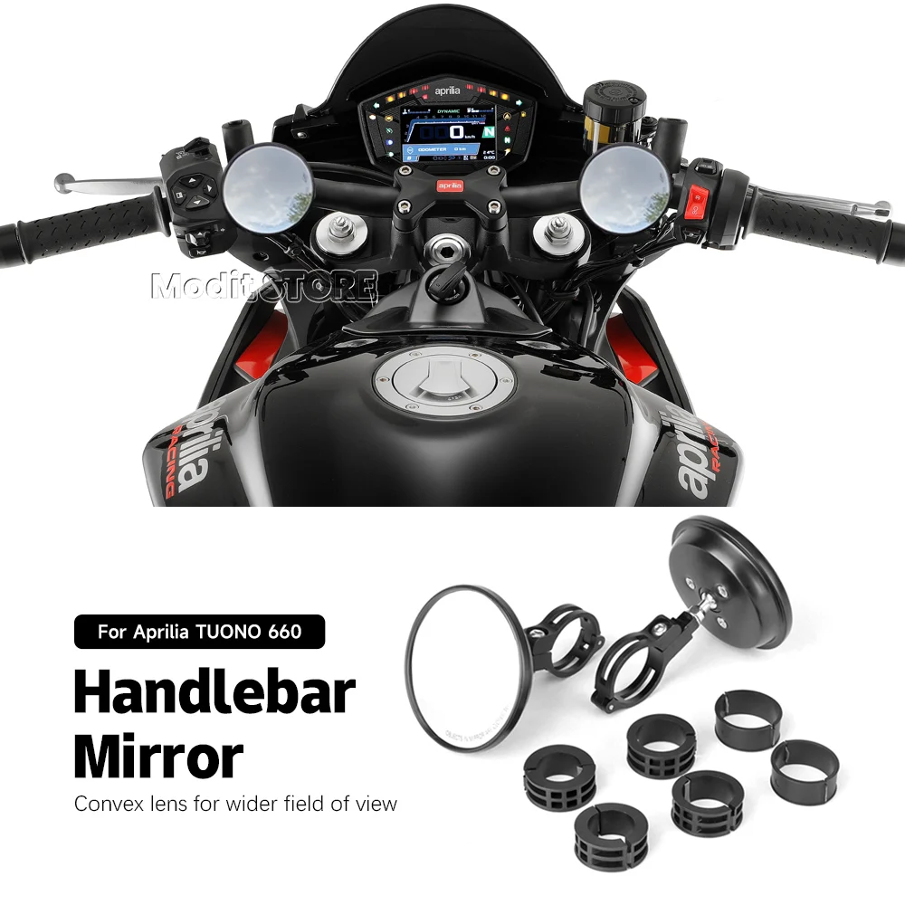 

Зеркало заднего вида для мотоцикла Aprilia Tuono 660 TUONO 660, заводские широкоугольные боковые зеркала на руле ﻿ Аксессуары