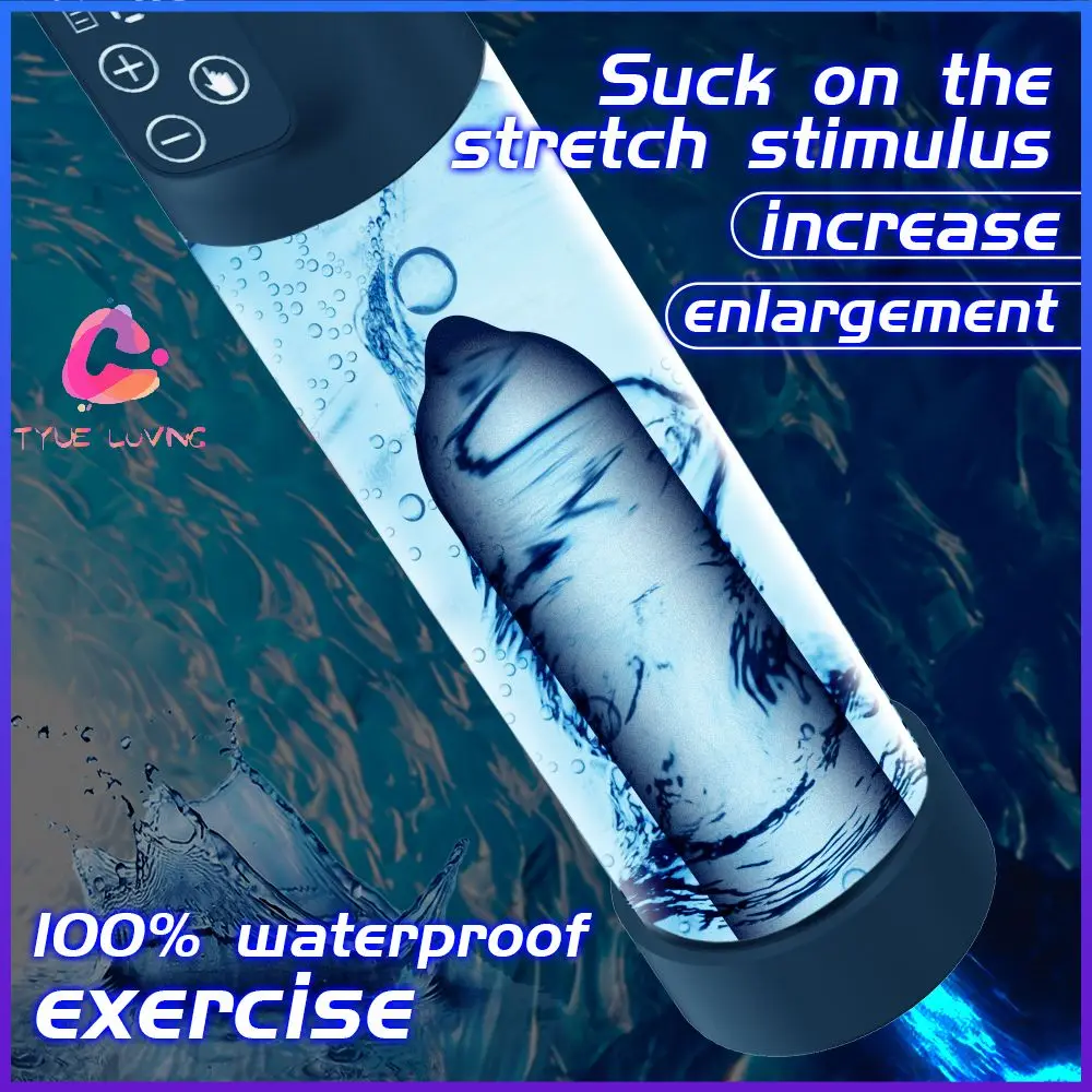 Electric Penis Water Pump Rechargeable Automatic Male Enlargement Erection Extend Men Cock sucking Penis Enlarge Pressure Device