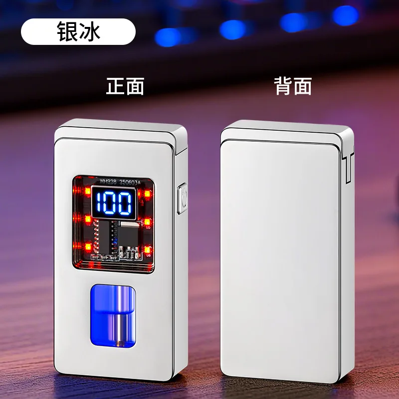New Style Smart Dual Flame Mode Lighter Metal Windproof Butane Torch Lighter Creative Gift for Men Outdoor Smoking Accessories
