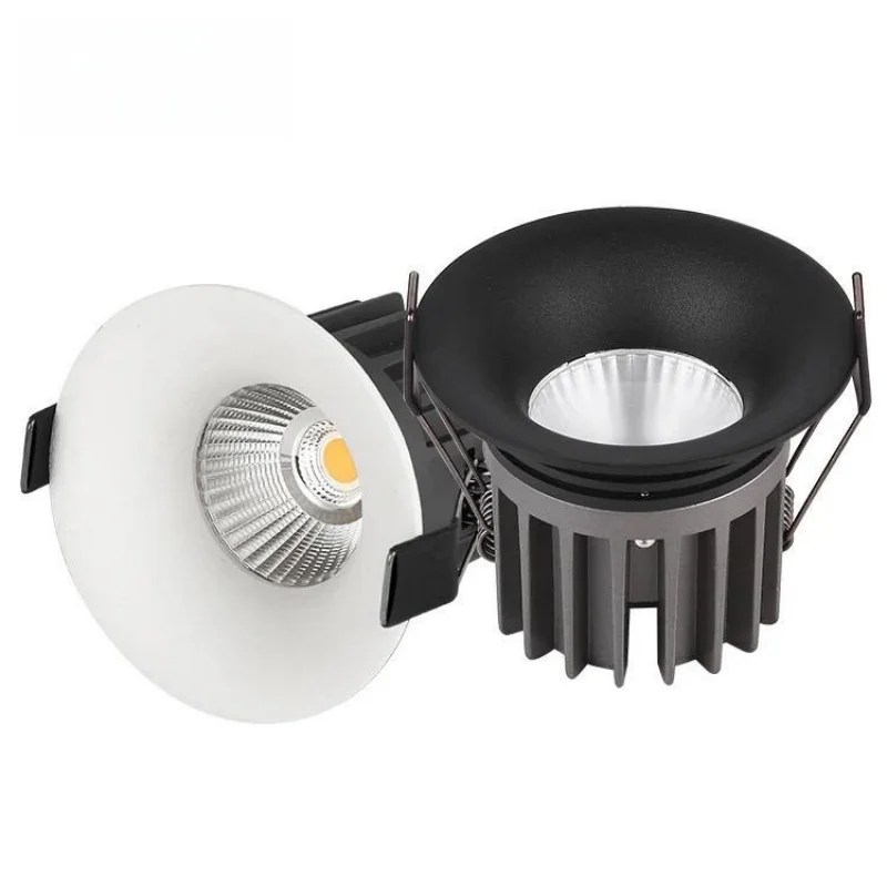 Aluminiowy wpuszczany punktowy sufitowy LED typu Downlight z możliwością przyciemniania 110V 220V 7W18W Hotel Villa oświetlenie wąskie obramowanie