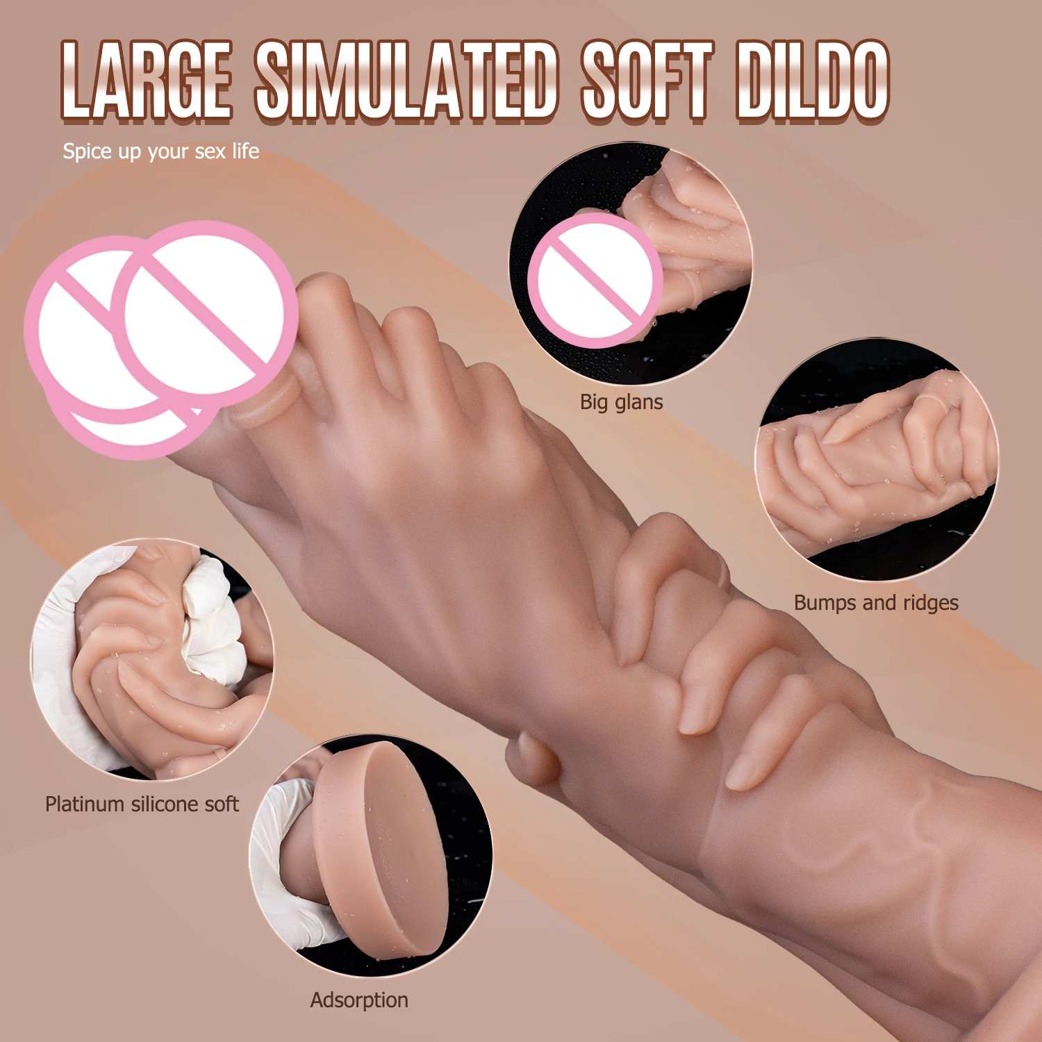 Oieffur Realistic Fisting dildo Silicone Suction Cup Huge Fake Dick Big Penis dildos Sex Toys for Men Woman Anal Plug Sex 18+