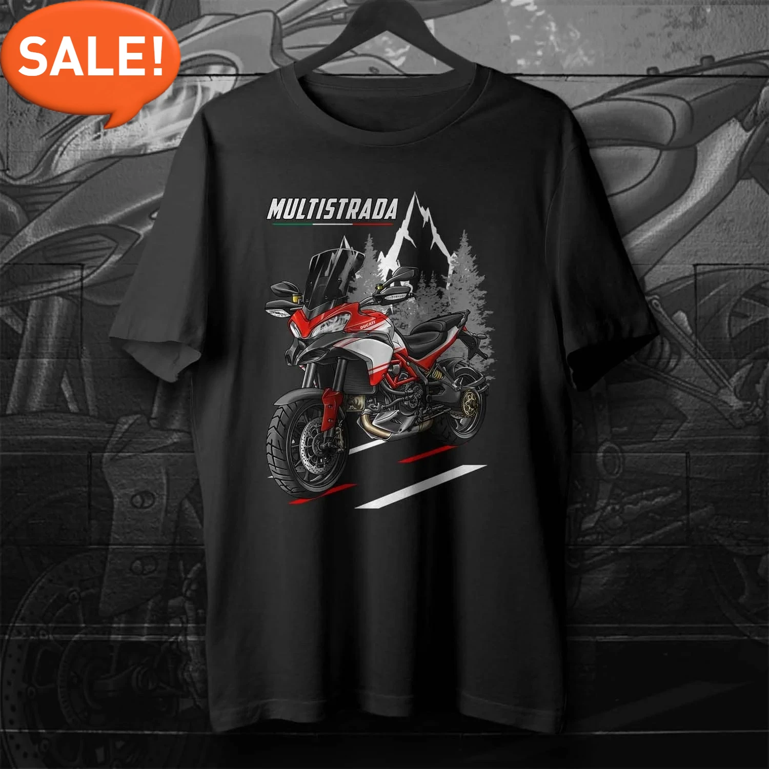 

2010-2015 Models Italy Multistrada 1200 Motorcycle T-Shirt 100% Cotton O-Neck Short Sleeve Casual Mens T-shirt Rider Streetwear