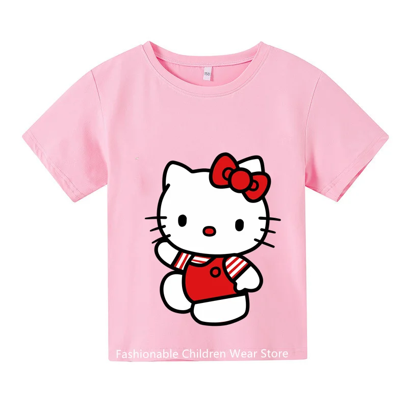 New Gudetama Tshirt Set Kids Cartoon Casual Summer Women Short-sleeved Girls T-shirt Men Clothes Boys Hello Kitty Clothing