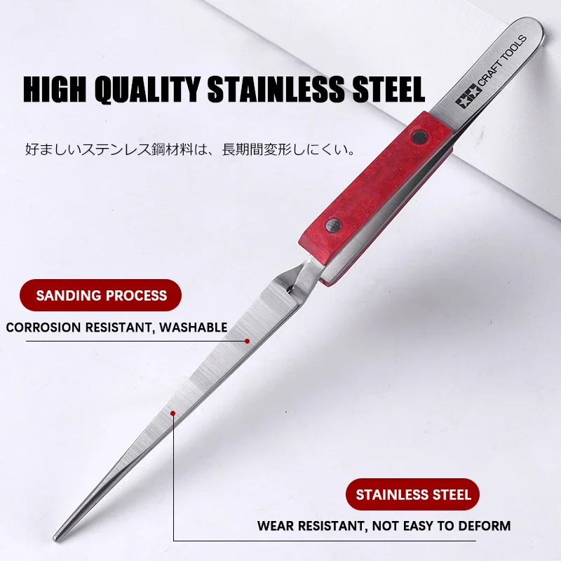 TAMIYA 74102/74103 HG Reverse Action Angled Tweezers High-precision Straight Tweezers Model Making Craft Tools