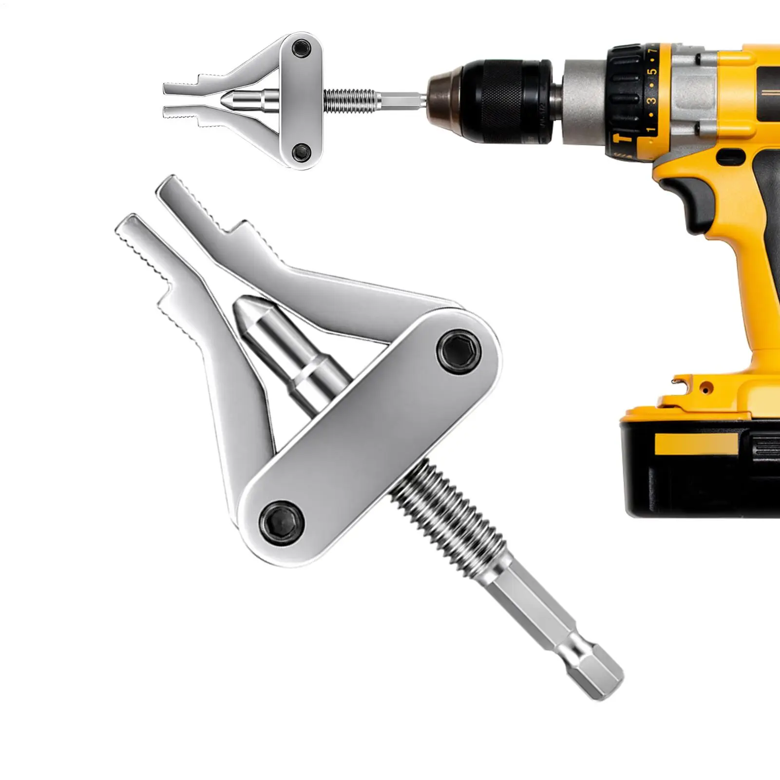 Pipe Faucet Extractor Tool Broken Thread Puller Hex Shank Power Drill Wire Slide Tooth Broken End Removal Tool