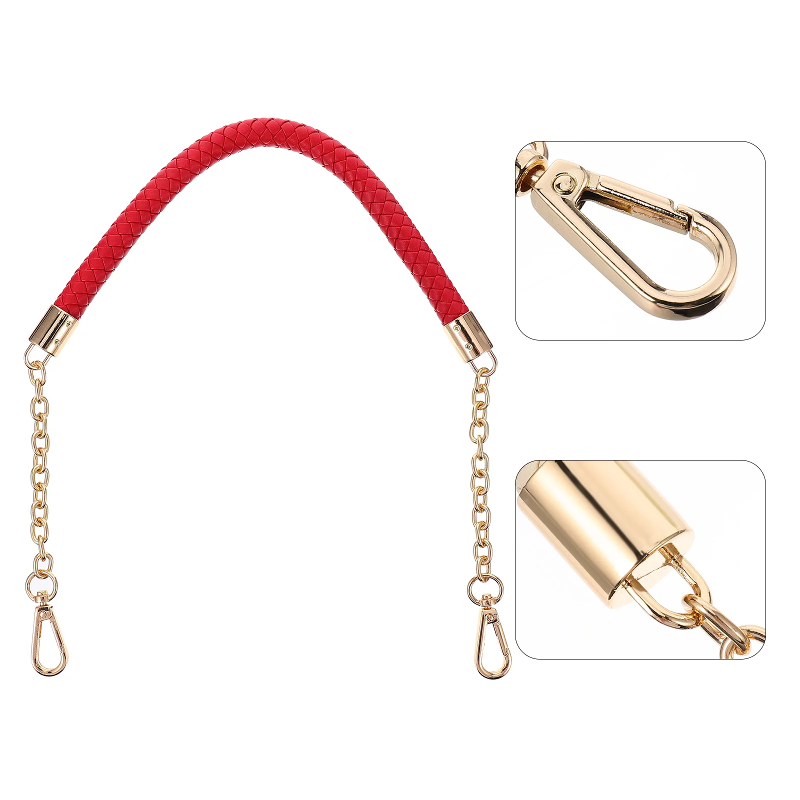 

Metal Chain Short Bag Strap Detachable Replacement For Handbag Diy Pouch Tote Weaving Strap Women Bag Accessory