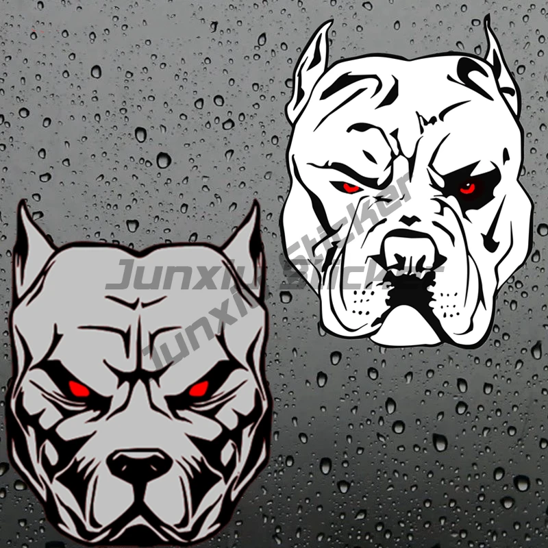 

Exterior Accessories Decal Cool Angry Pitbull Decals Waterproof for Car Laptop Guitar Scooter Notebook Stickers