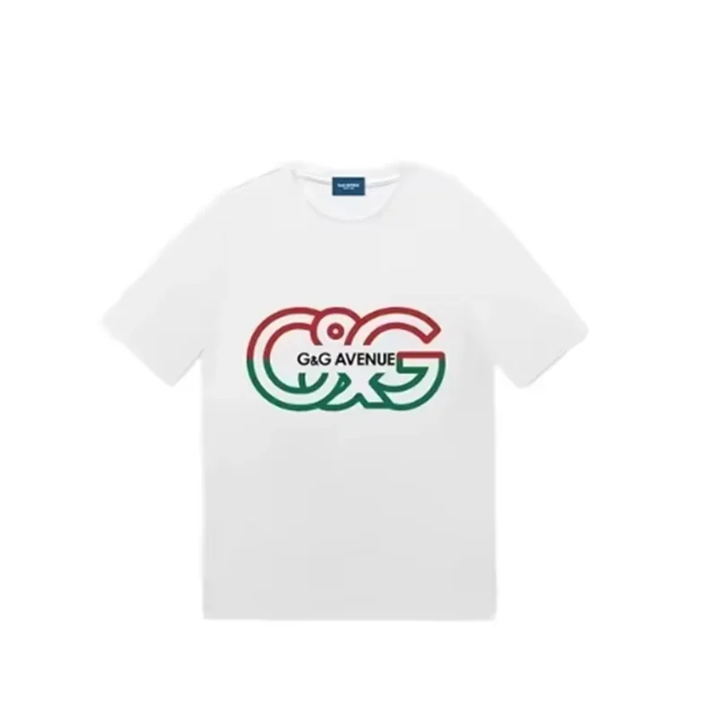 2026 الصيف تي شيرت للرجال والنساء جديد قصير الأكمام العصرية فضفاضة الإنجليزية رسالة مطبوعة قميص أسود الرجال الجولة الرقبة القمم