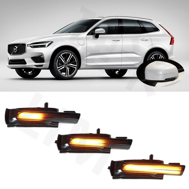 

Для Volvo XC60 II MK2 2017 2018 2019 2020 2021 2022 2023 динамический светодиодный последовательный индикатор боковое зеркало указатель поворота