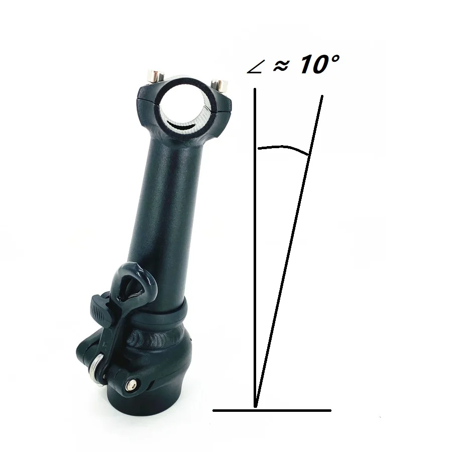 406 451 20 inch Folding Bike Stem 15cm Right Folding Aluminum Alloy Stem Double Bolt Fixing Stem Kids Bike Stem Silver Black