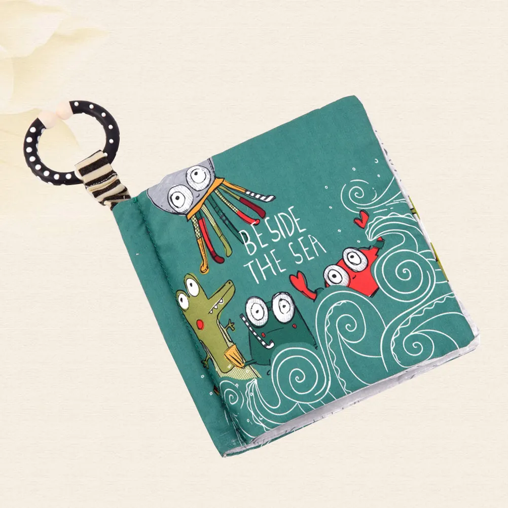 아기 유아를위한 3D 사운드 헝겊 책 만화 교육용 직물 조기 학습 색상 인식 몬테소리 감각