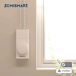 Zemismart Matter Thread controlador de sombra de rodillo inteligente Control de perilla de batería integrada funciona con Homekit Alexa Google Home Smartthings
