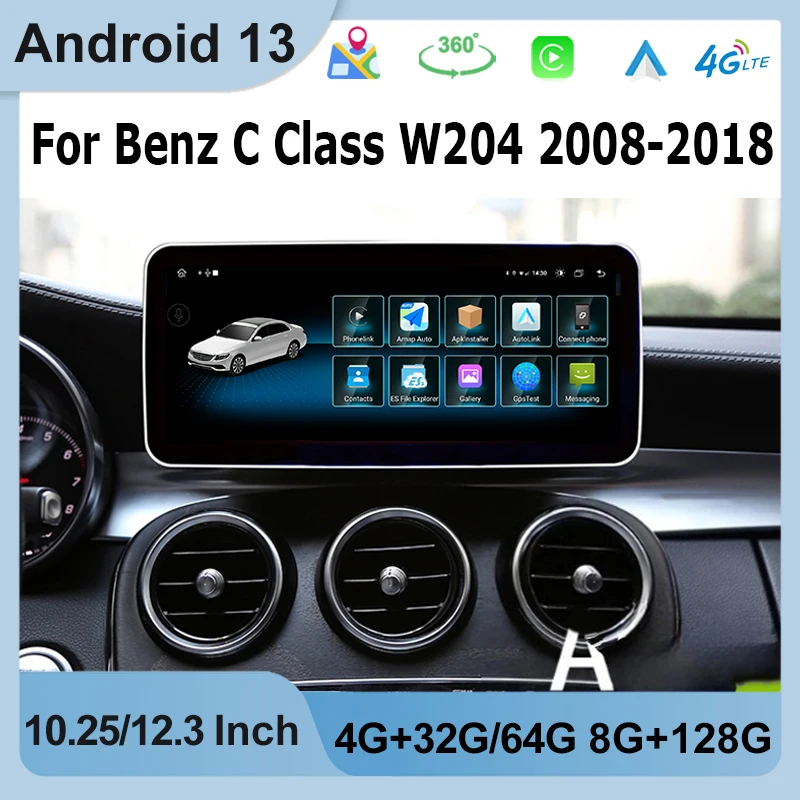 

Android13 Multimedia Video Player For Mercedes Benz C/V Class W204 W205 GLC X253 W446 Carplay Auto Car Radio Stereo GPS Navi 4G