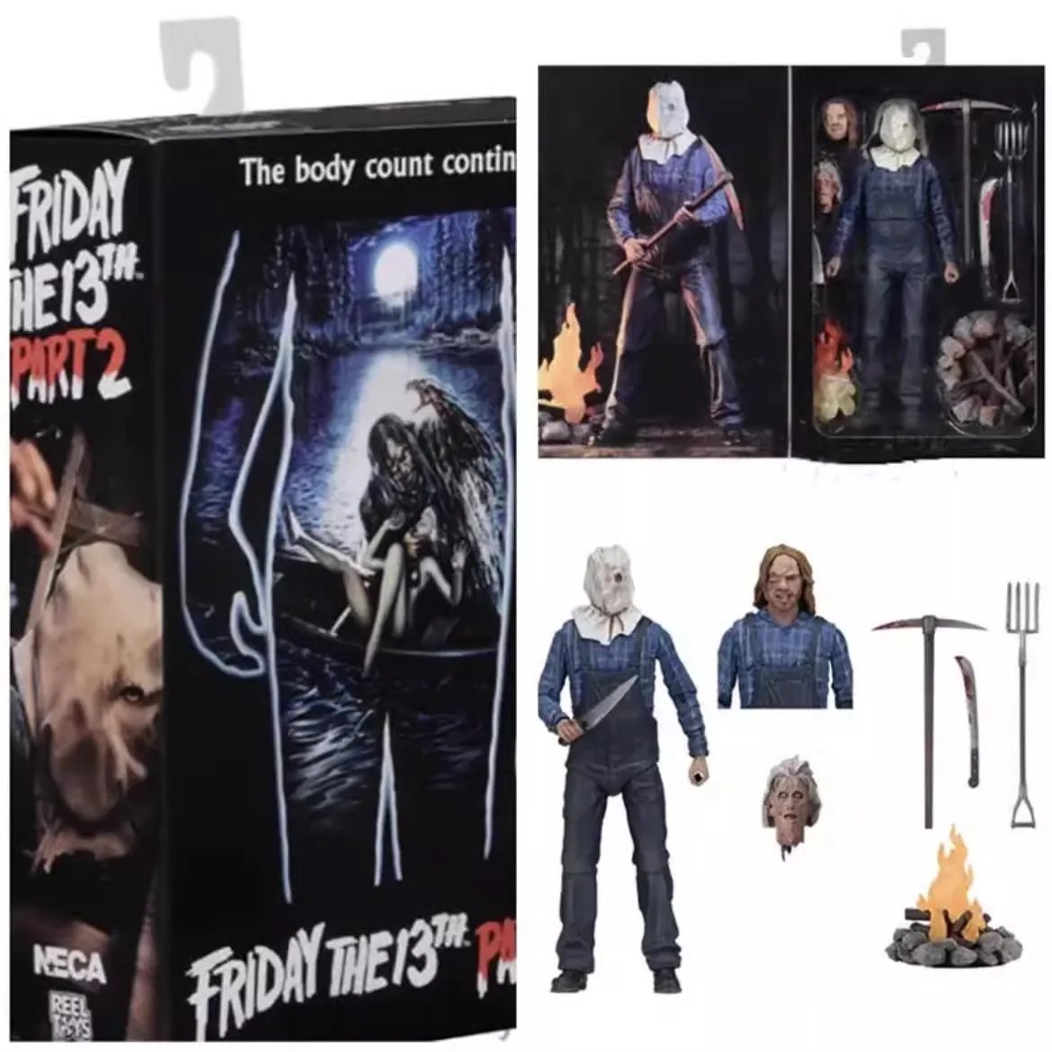 NECA الجمعة 13th الشكل Pennywise الجزء السابع 7 جديد الدم في نهاية المطاف جيسون فورهيس عمل نموذج لجسم الرعب لعبة الهالوين هدية