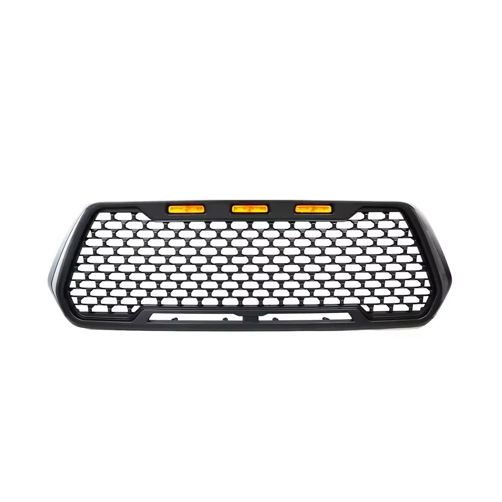 

Front Grill Matte Black With Lights Grille ABS Grille Fit For Toyota Tacoma