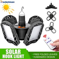 Camping Lantern Portable Light Camping Light Led Solar USB Rechargeable Flashlight Lamp Remote Emergency Bulb with Hanging Hook