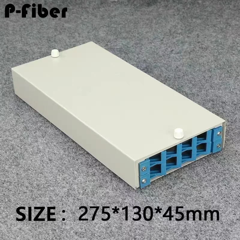 optical fiber terminal box 2pcs 8 port thickened fully equipped with 2/4/6/8/12 core FC SC ST LC optical cable fusion box