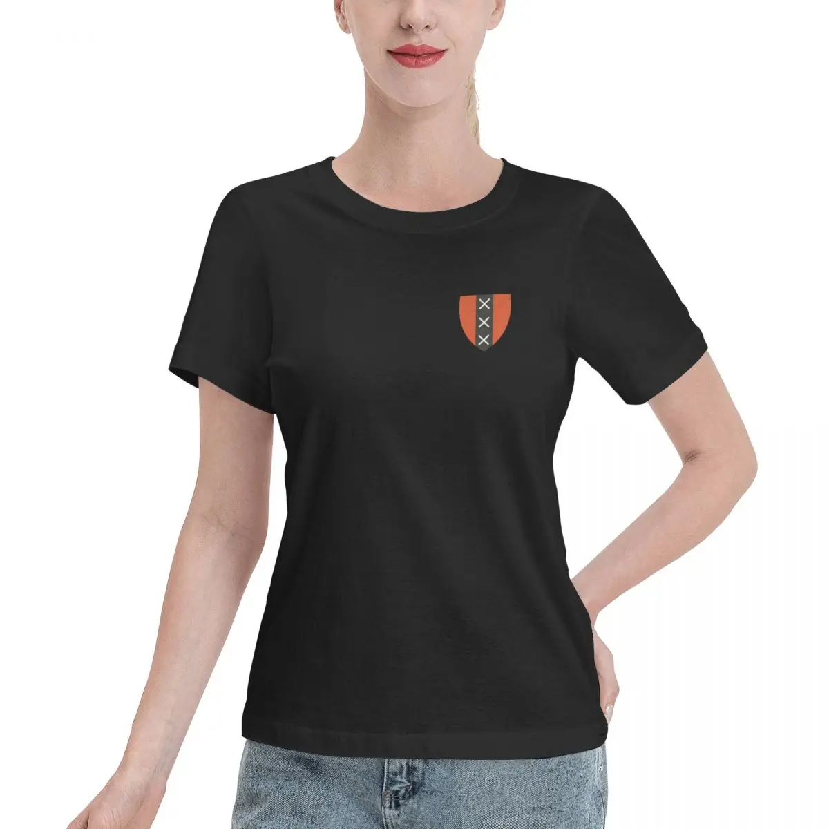 Amsterdam Tee-Shirts Cotton T-shirts Women Short Sleeve O-Neck Tops