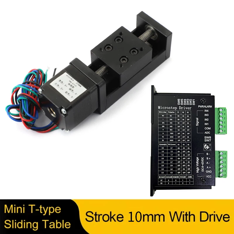 Linear Rail 10mm to 30mm Linear Stage Actuator Rails Mini Slide Table NEMA11 Stepper Motor for DIY CNC Router Milling Machine