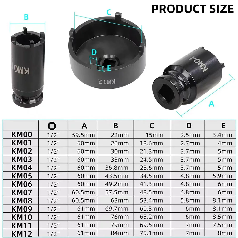 13pc Spindle Nut Removal Tool all Joints Axle Locknut Remove Install Locking Hub Socket For Chevrolet Dodge 22mm 26mm 30mm 33mm