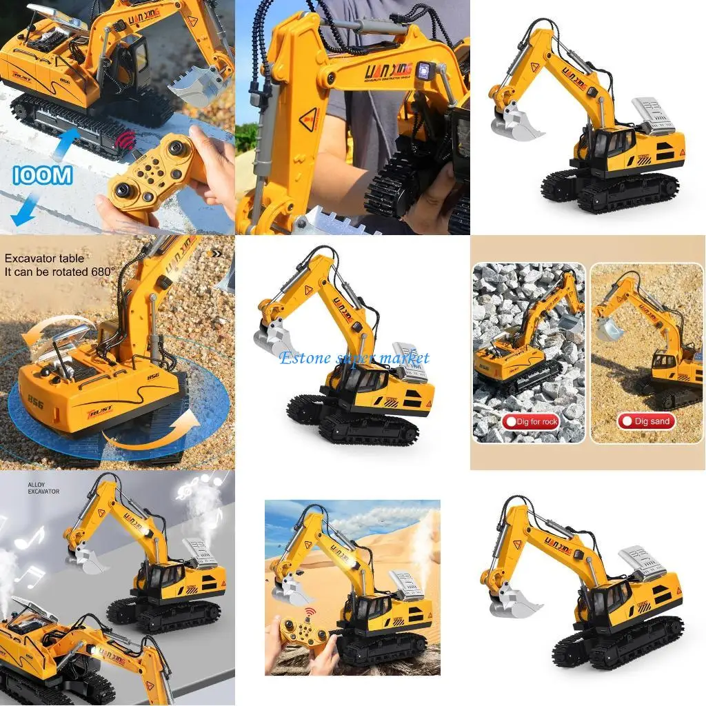 

090B Remote Control Excavator Toy for Boys Remote Control Constructive Equipment