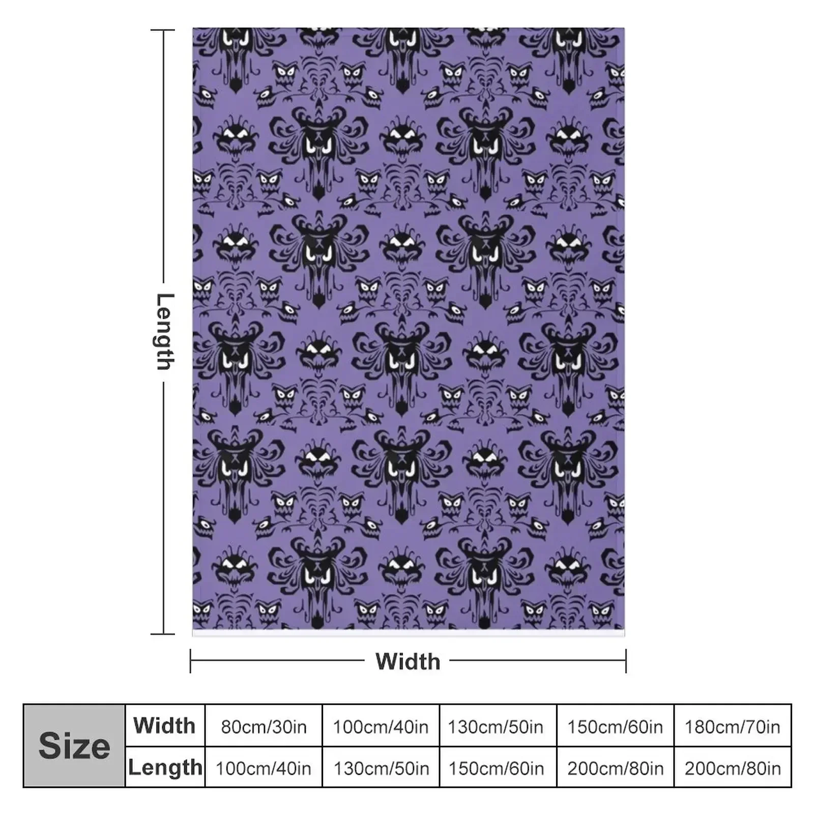 Purple Haunted Mansion Wallpaper Throw Blanket Cute Blankets Sofas Of Decoration christmas decoration manga Blankets