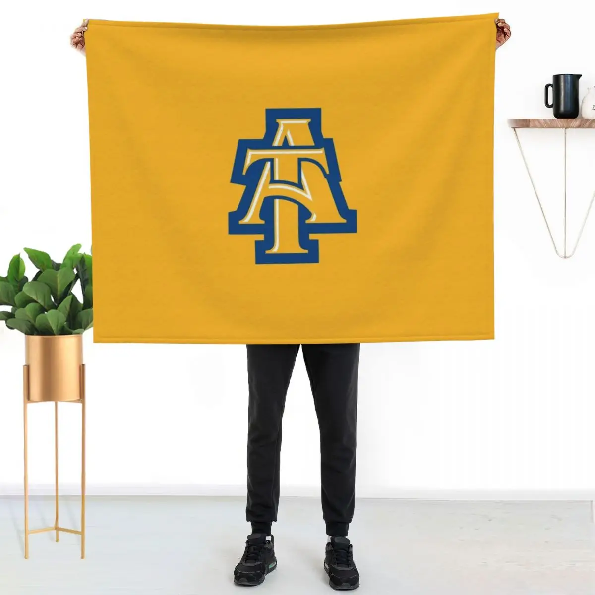 The A&T Aggies Team Throw Blanket blankets and throws Blankets For Sofas Beach Luxury St Warm Cute Blankets