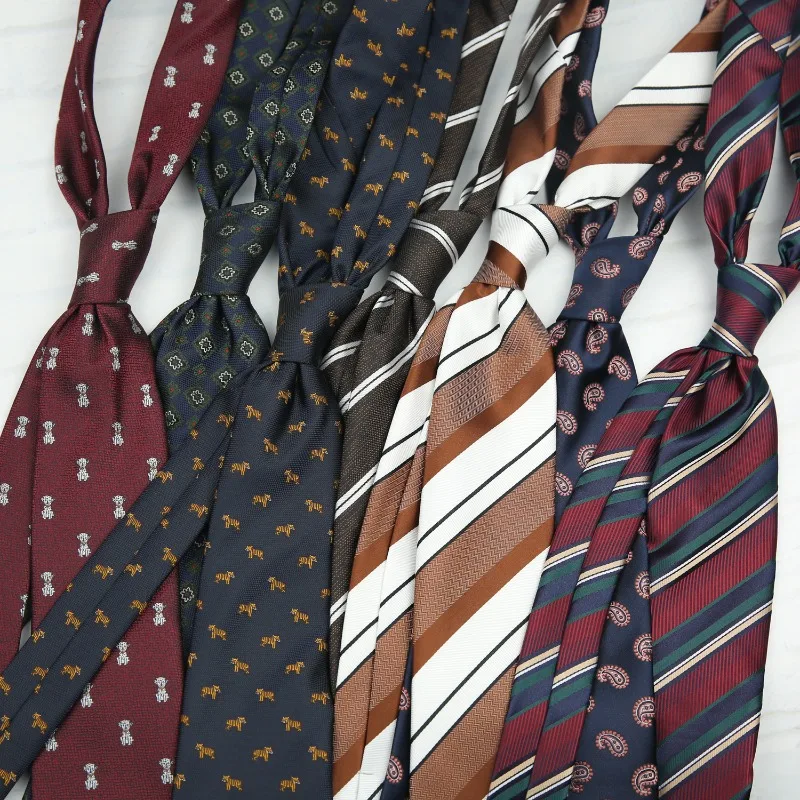 8CM Business Neck Tie for Mens Vintage Striped Paisley Floral Jacquard Formal Suit Gravatas Cravat for Wedding Accessories