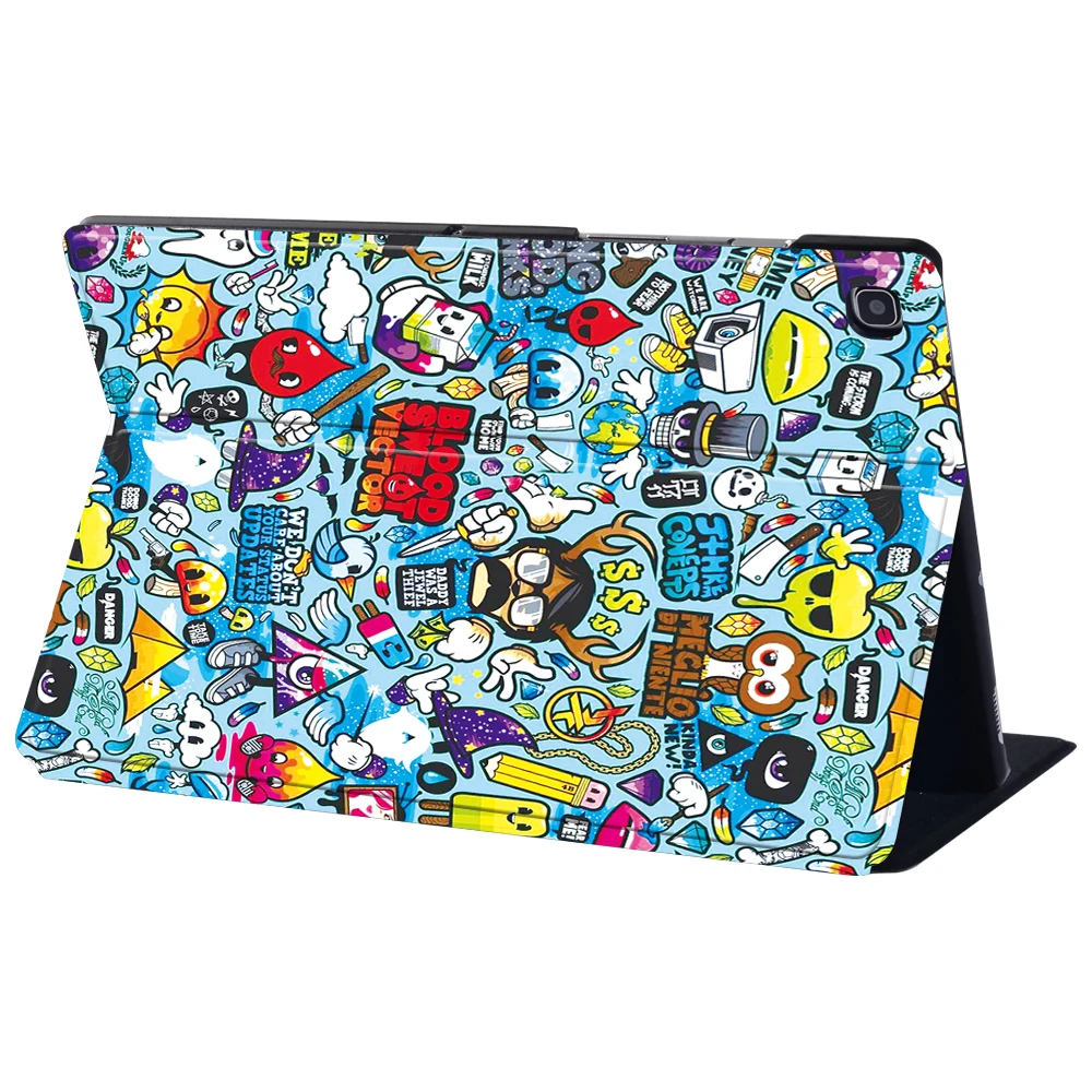 حافظة لهاتف سامسونج جالاكسي تاب A8 10.5/A 10.1(T510/T580)/S5e(T720/T725)/A 8.0(T290/T295)/S6 Lite (P610/P615) الكرتون نمط