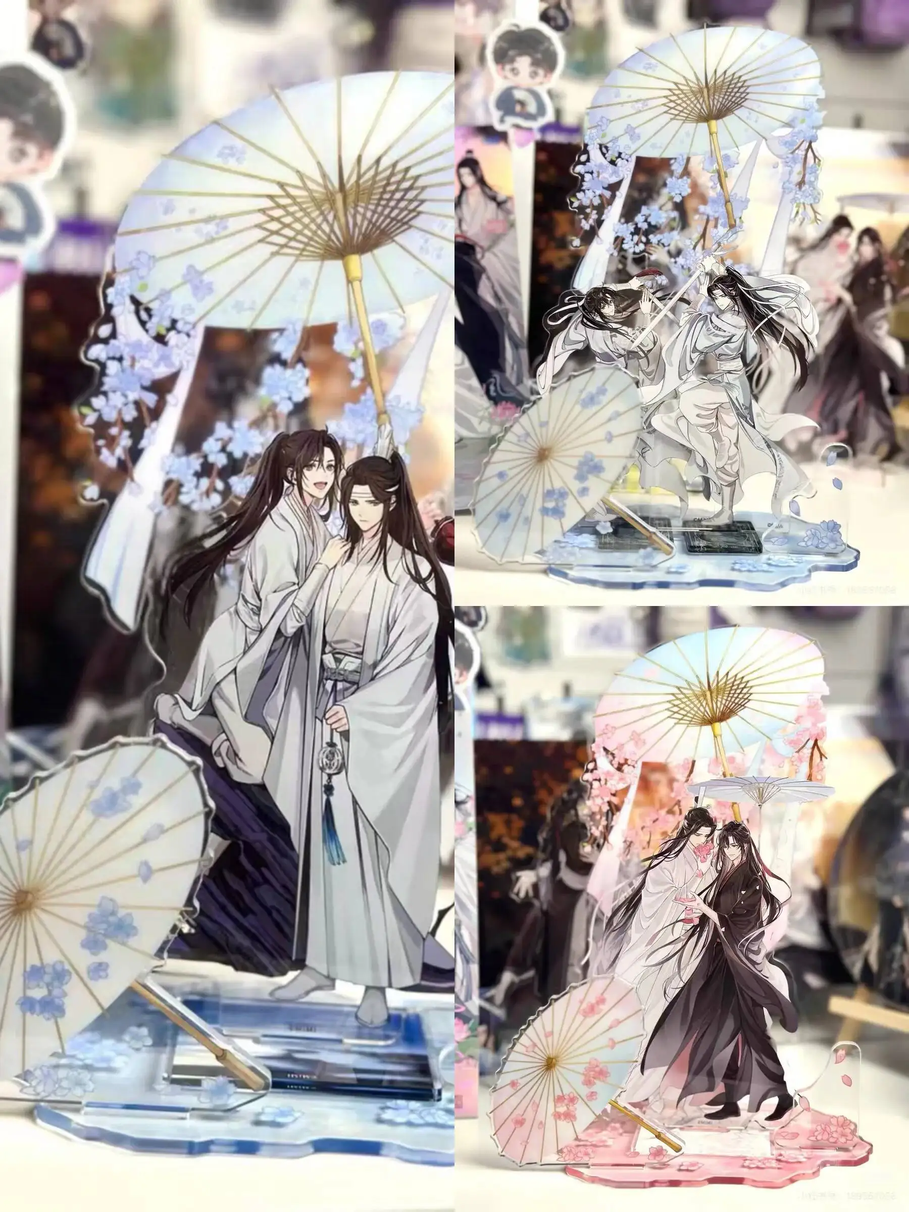 

Grandmaster Of Demonic Cultivation Desktop Decor MDZS Wei Wuxian Lan Wangji Flower Umbrella Series Acrylic Stand Figure Model