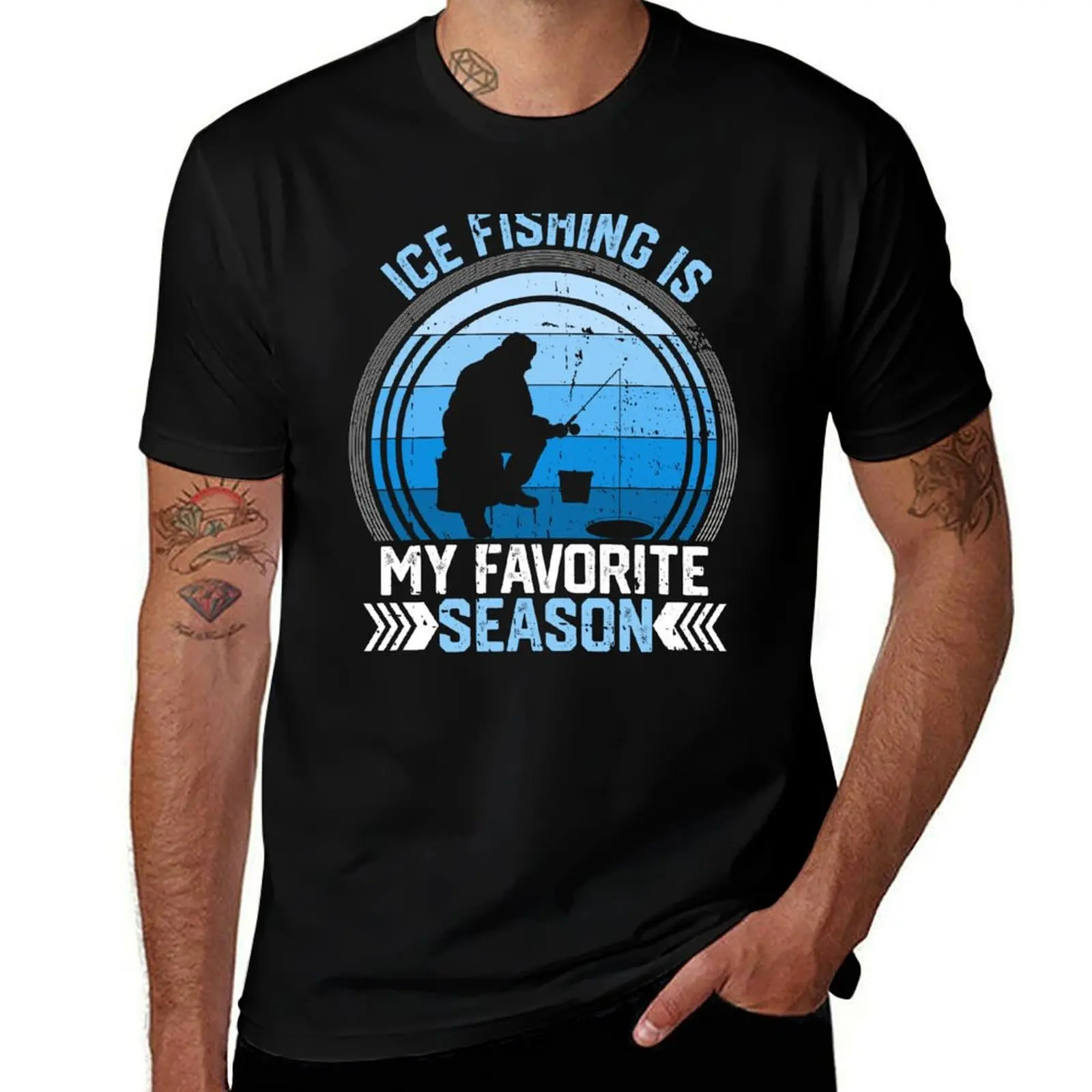 

Ice Fishing Is My Favorite Season Funny Winter Fisherman T-Shirt funny t shirts man mens graphic t shirts T-shirt