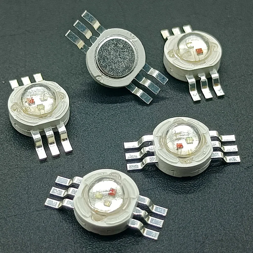 50pcs LED High Power LED Beads Chip RGB 3W 6Bin RED GREEN BLUE Floodlight Lamp Module Stage Lamp Bulb Parts