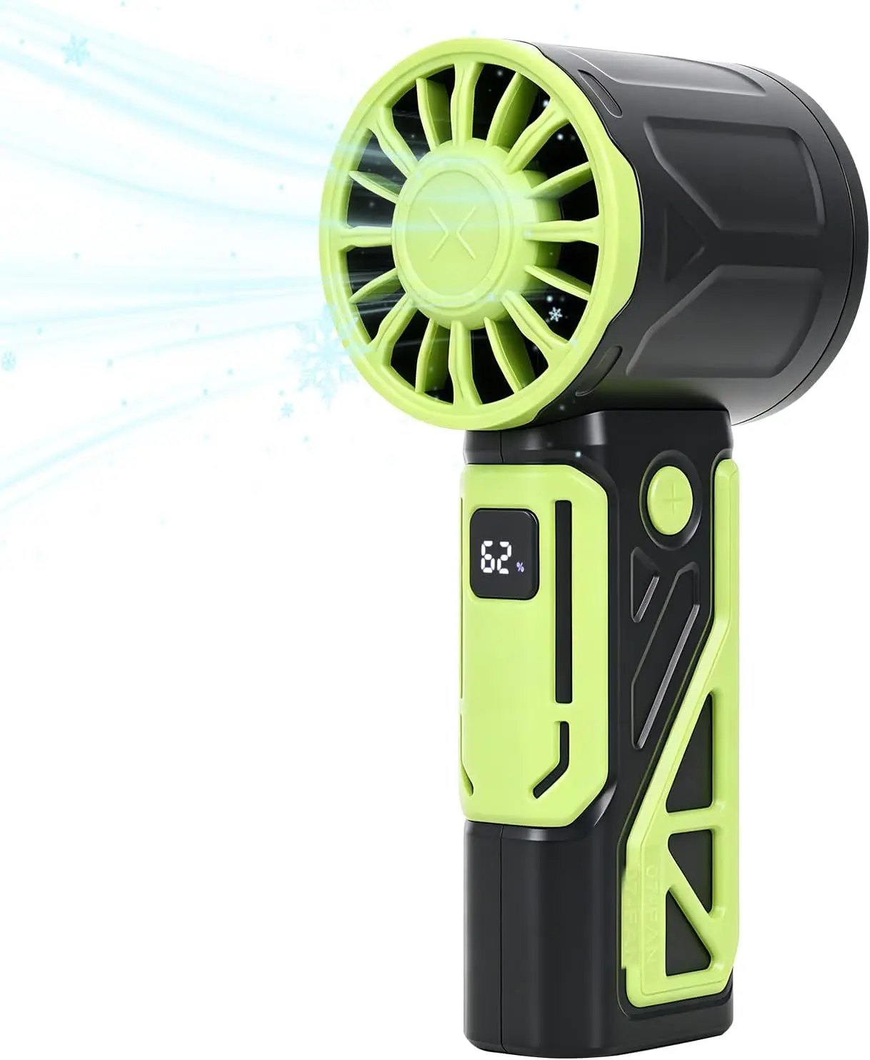 Portable Handheld Turbo Fan, 4000mAh Rechargeable Personal Fan With 100 Speed Settings, LED Display And USB-C Charging