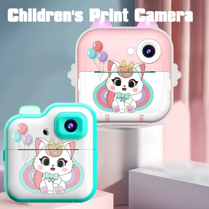 

New Design Instant Printing Camera for Children 2.4 inch 1080p HD Music Playback Thermal Photo Video Q6 Kids Camera Printer