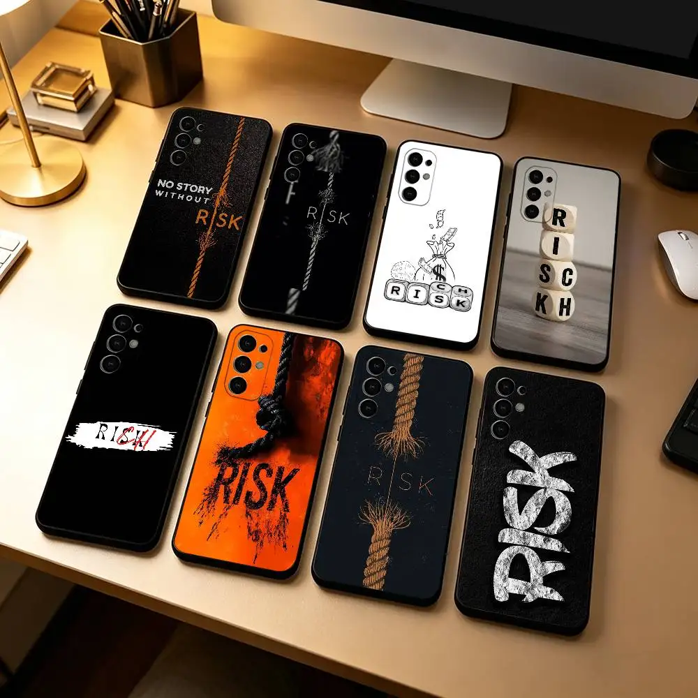 Day Trader RISK RICH   Phone Case For Samsung S25,S24,S21,S22,S23,S30,Ultra,S20,Plus,Fe,Lite,Note,10,Black Cover