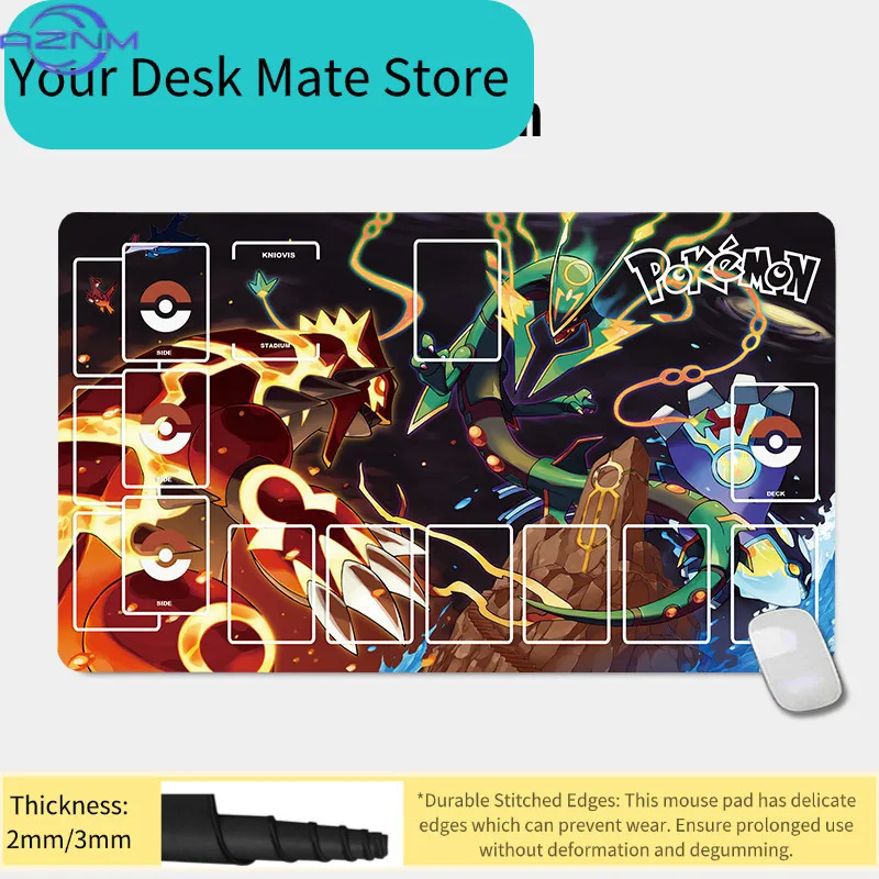Pokemon Charizard vs Mega Charizard X TCG Playmat Anti-Slip Trading Card Game Mat