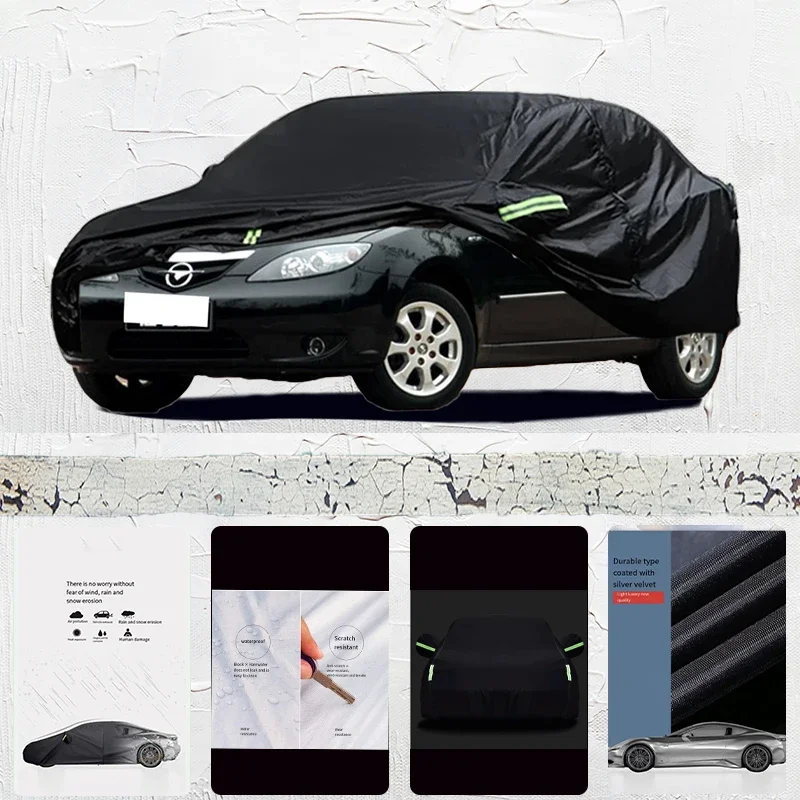 

For Haima 3 Anti-UV Sun Shade Rain Snow Resistant Black Cover Dustproof Car umbrella Full Car Cover Outdoor Protection