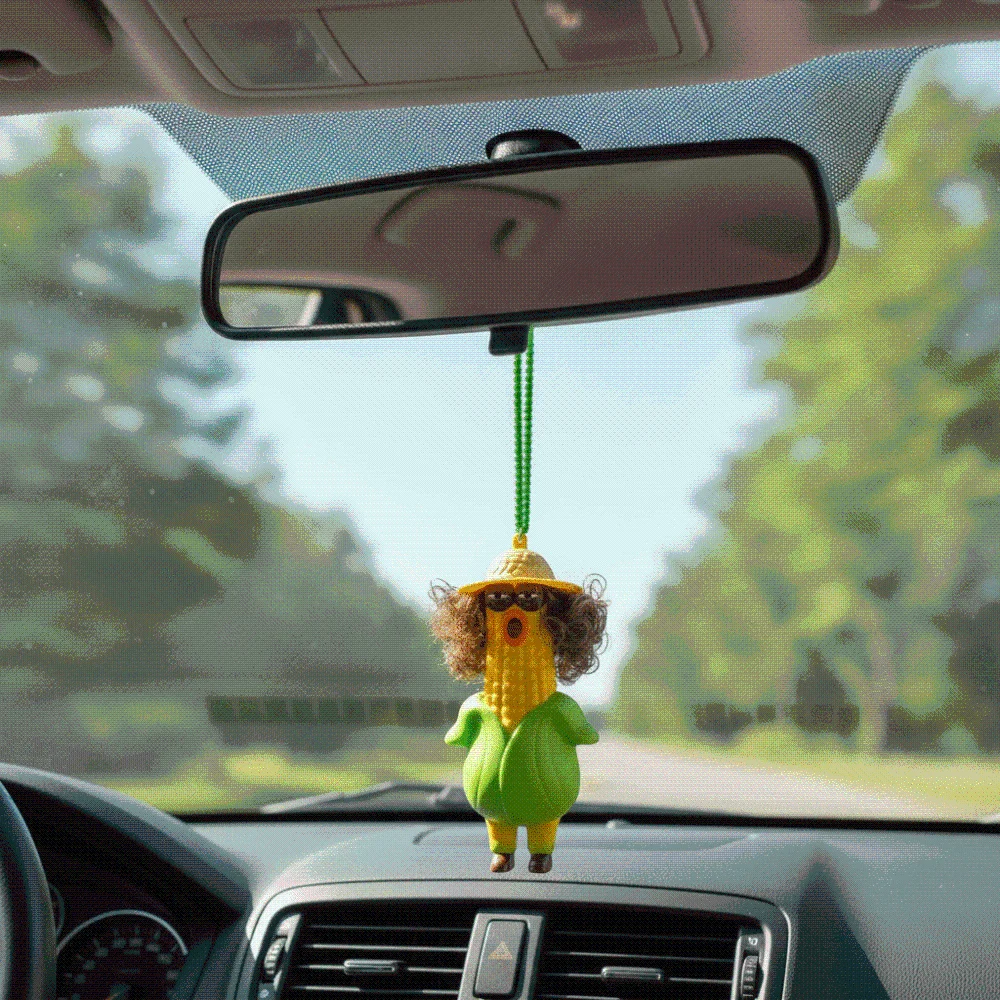 Sensory PVC Screaming Chicken Shrill Flexible Squishy Pendant Portable Quirky Corn Key Chain Gag Gift