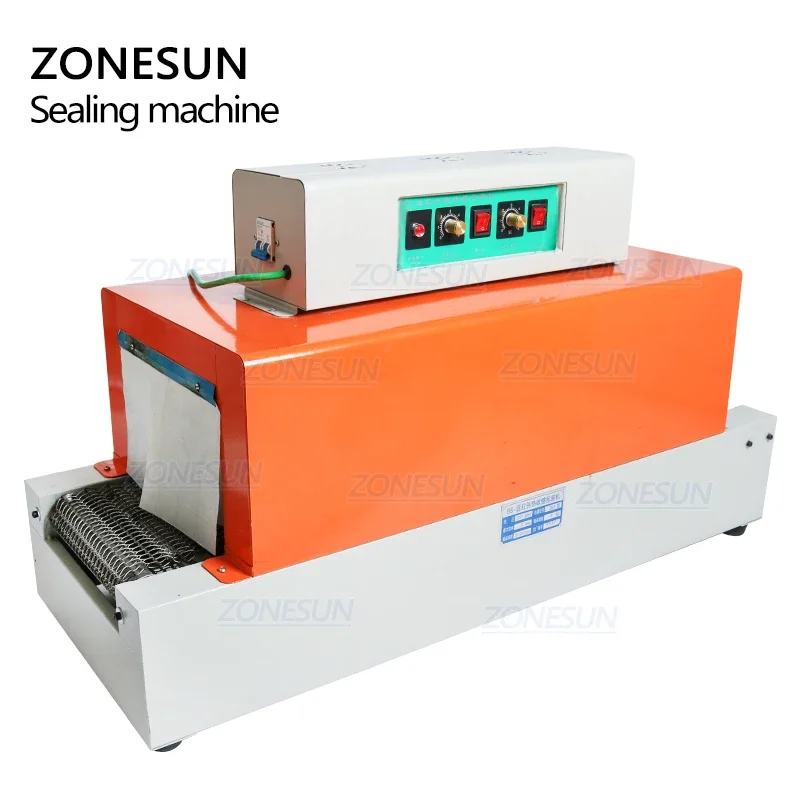 ZONESUN ZS-BS260 Automatic Heat Shrinking Machine PVC Film Sleeve Plastic Packing Beverage Water Tableware Perfume Wrapping Tool