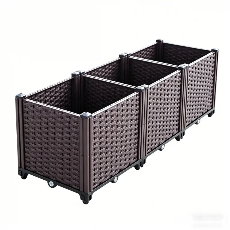 

Extra Large 4-Tier Raised Garden Bed 148x37x34cm Deep Planter Box for Vegetables Flowers Herbs - Outdoor Patio Balcony Backyard