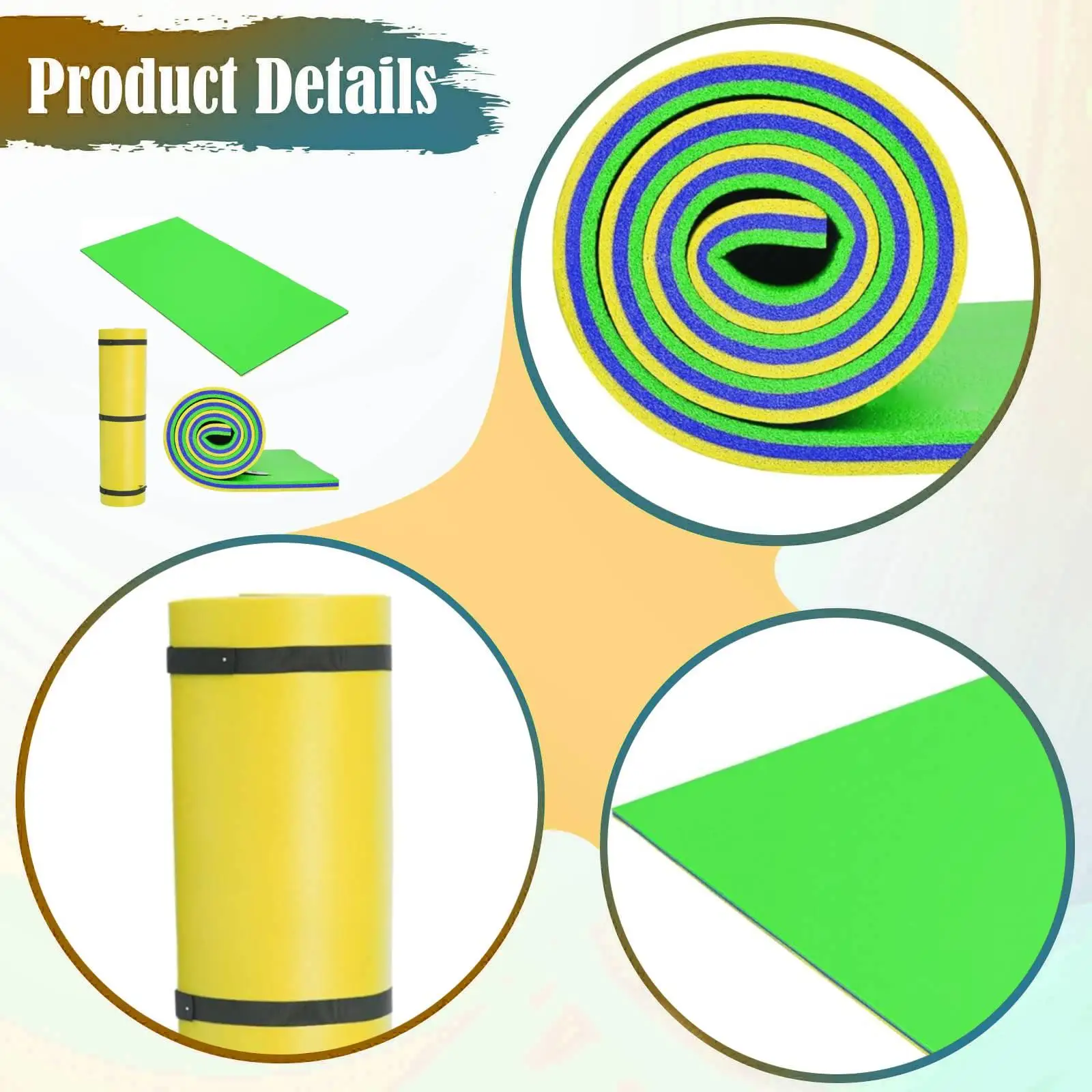 Universal Floating Swim Raft Pad Comfortable Pool Lounge Mattress for Outdoor Water Fun