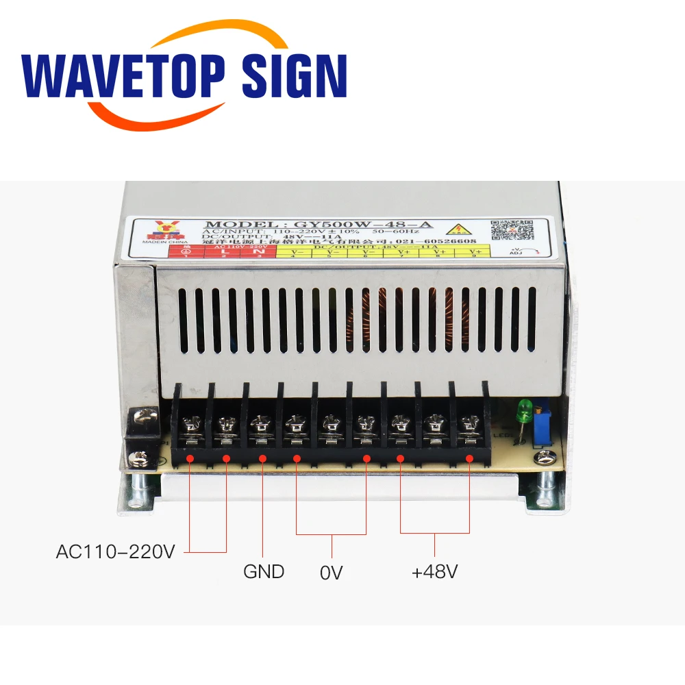 

Блок питания WaveTopSign 48В 11А GY500W-48-A для фрезерного станка с ЧПУ
