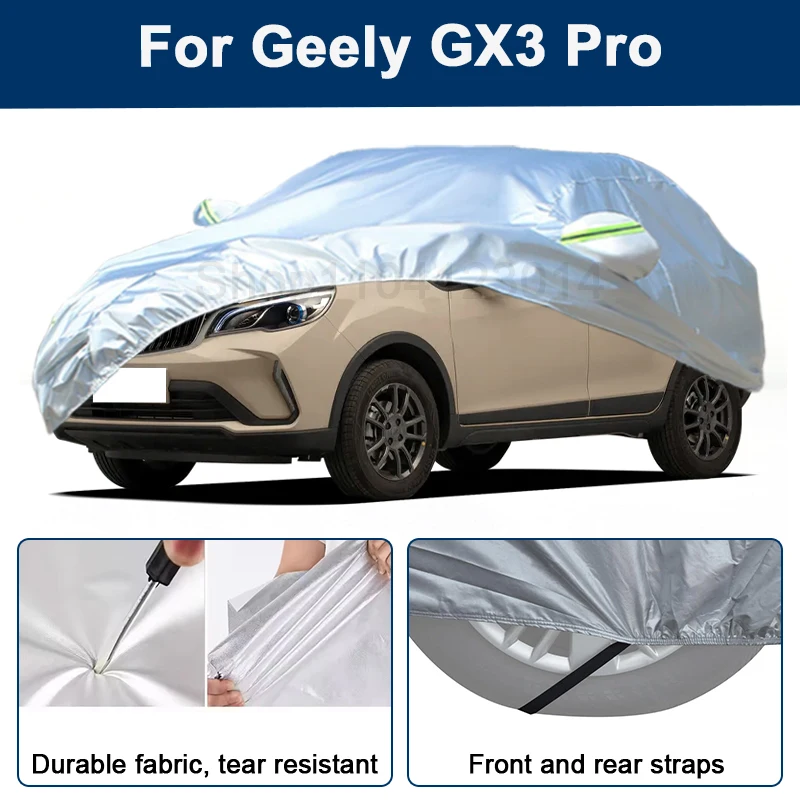 

Outdoor Full Car Cover For Geely GX3 Pro with Reflective Strips Waterproof Snowproof Dustproof UV Protection Auto Accessories