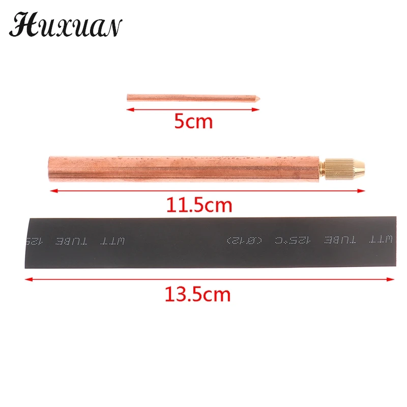 1Set Battery Spot Welding Pen Handheld Copper Belt 3mm Core DIY Point Touch Pen Thread Fixed For Battery Spot Welding Tools