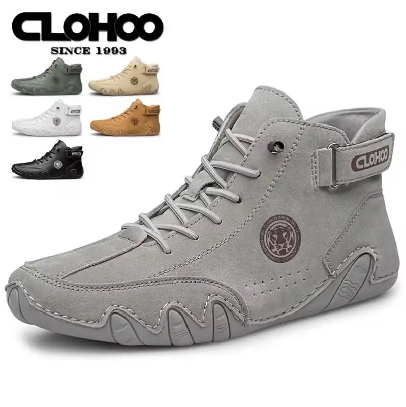 

Мужские ботинки, повседневная мотоциклетная зимняя обувь, износостойкие ботильоны на мягкой подошве, прогулочные Легкие мужские ботинки из искусственной кожи в стиле ретро