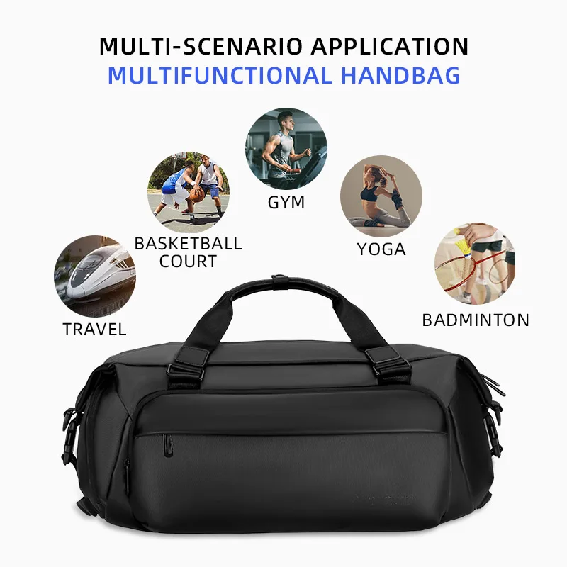 Fenruien-Bolso de viaje multifunción de gran capacidad para hombre, bolsa de equipaje de negocios, portátil, impermeable, de viaje, 35L